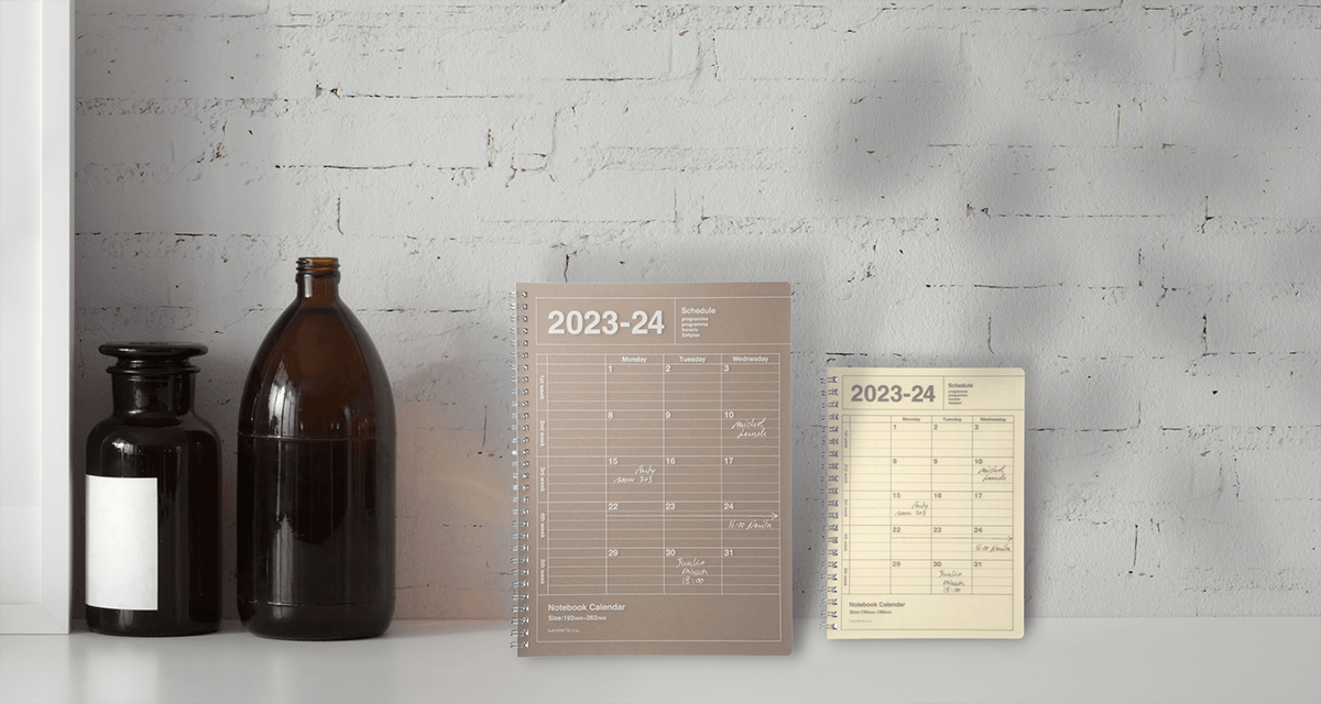 ノートブックカレンダー2023年版4月始まり