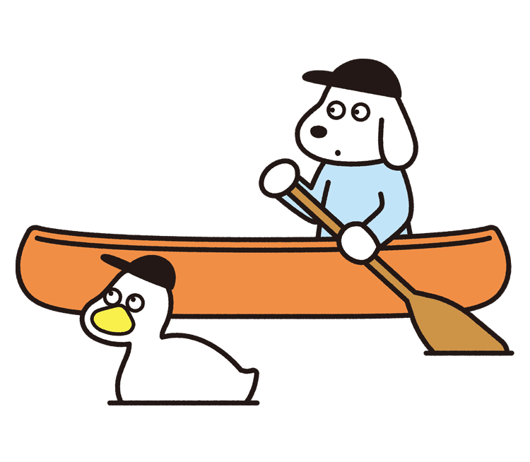 手帳に使用されているDOG＆DUCKイラスト