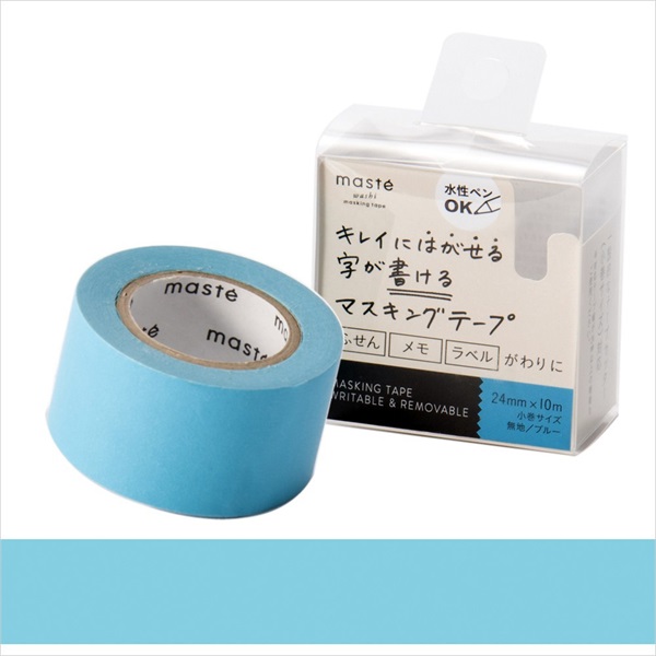 水性ペンで書けるマスキングテープ/小巻24mm幅/「マステ」/ブルー マークス