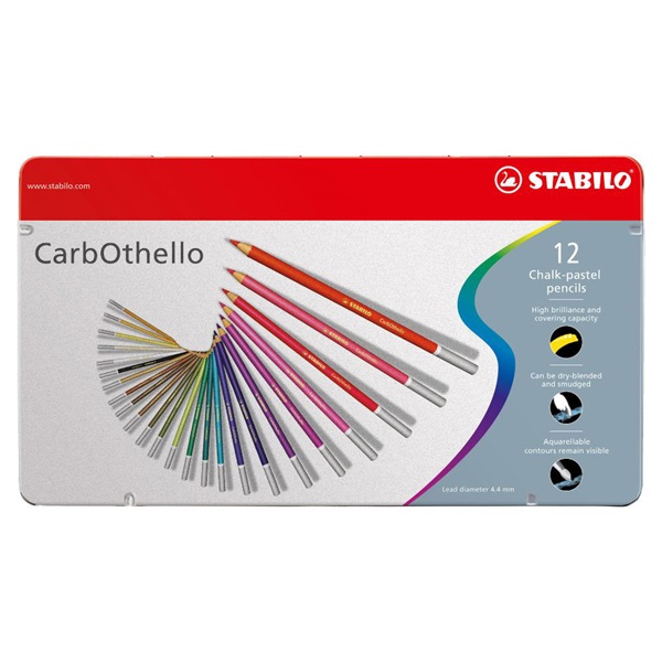STABILO スタビロ カーブオテロ 12色セット 色鉛筆 4.4mm 水彩パステル色鉛筆