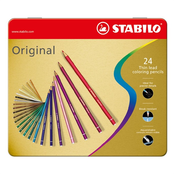 STABILO スタビロ オリジナル 24色セット 2.5mm 硬質色鉛筆