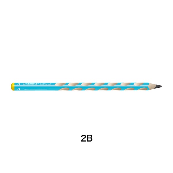 STABILO スタビロ かきかた鉛筆 イージーグラフ･左利き用 6本セット 鉛筆 3.15mm(ブルー/2B)