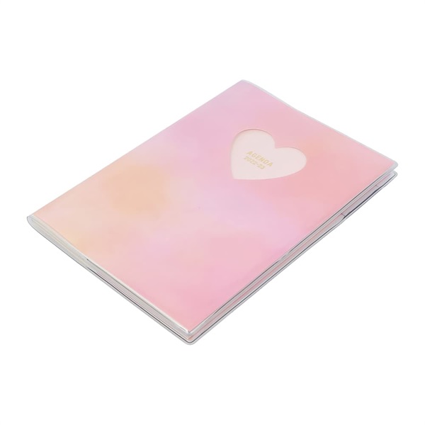 マークス 手帳 22 スケジュール帳 3月始まり 月間ブロック B6正寸 ホール ハート 水彩 マークス公式通販