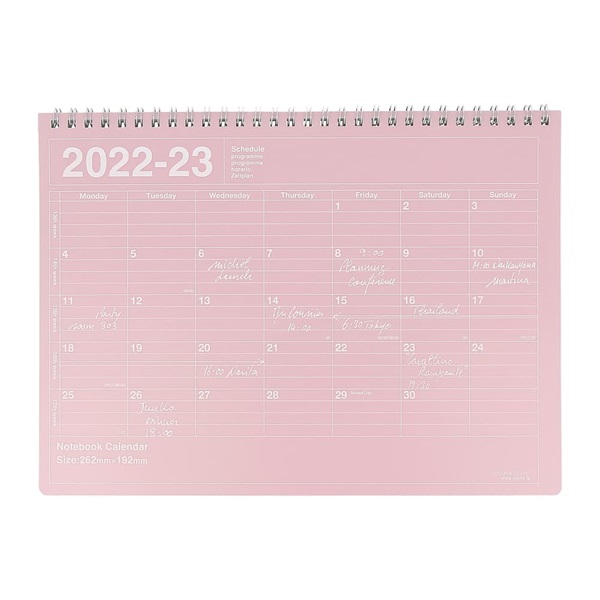 マークス 手帳 2022 スケジュール帳 4月始まり 月間ブロック M ノートブックカレンダー・M | マークス公式通販