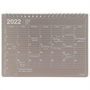 マークス 手帳 2022 スケジュール帳 1月始まり 月間ブロック S ノートブックカレンダー(ブラウン)