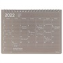 マークス 手帳 2022 スケジュール帳 1月始まり 月間ブロック S ノートブックカレンダー(ブラウン)