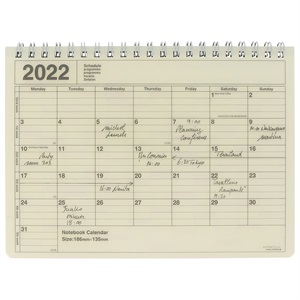 マークス 手帳 2022 スケジュール帳 1月始まり 月間ブロック S ノートブックカレンダー