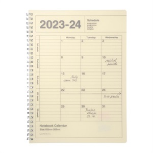 マークス 手帳 2023 スケジュール帳 4月始まり 月間ブロック B5変型 ノートブックカレンダー・M・縦型