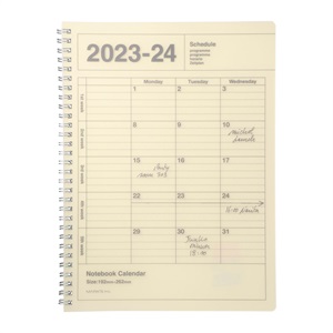 マークス 手帳 2023 スケジュール帳 4月始まり 月間ブロック B5変型 ノートブックカレンダー・M・縦型