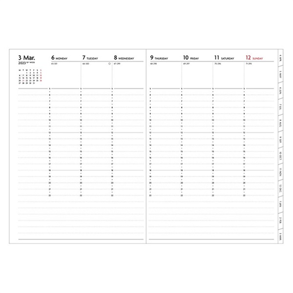 直営店限定 Edit 手帳 23 スケジュール帳 12月始まり 週間バーチカル A5正寸 リフィル マークス公式通販
