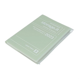 マークス 手帳 2023 スケジュール帳 12月始まり 月間ブロック＋ノート B6変型 リサイクルPVC ストレージイット
