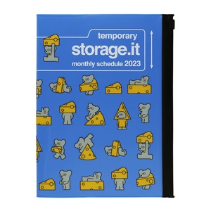 手帳 2023 12月始まり 月間ブロック＋ノート A5正寸 ストレージイット ブルー / 松本セイジ