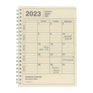 マークス 手帳 2023 スケジュール帳 1月始まり 月間ブロック S ノートブックカレンダー・S・縦型(アイボリー)