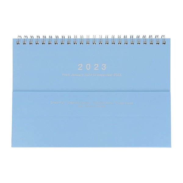 マークス 手帳 2023 スケジュール帳 1月始まり 月間ブロック A5 ノートブックカレンダー・マグネット(ブルー)