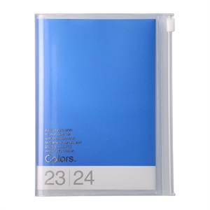 MARK'S 手帳 2024スケジュール帳 2023年9月始まり 週間バーチカル A6変型 カラーズ リサイクルPVC