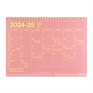 マークス 手帳 2024 スケジュール帳 2024年4月始まり 月間ブロック B5 ノートブックカレンダー・M(ネオンピンク)