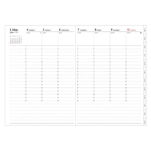 【直営店限定】EDiT 手帳 2024 週間バーチカル B6変型 リフィル