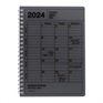 マークス 手帳 2024 スケジュール帳 2024年1月始まり 月間ブロック B6変型 ノートブックカレンダー・S・縦型(ブラック)