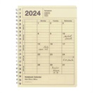マークス 手帳 2024 スケジュール帳 2024年1月始まり 月間ブロック B6変型 ノートブックカレンダー・S・縦型(アイボリー)