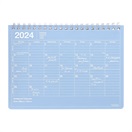 マークス 手帳 2024 スケジュール帳 2024年1月始まり 月間ブロック B6変型 ノートブックカレンダー・S(ブルー)