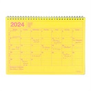 マークス 手帳 2024 スケジュール帳 2024年1月始まり 月間ブロック B5変型 ノートブックカレンダー・M(イエロー)