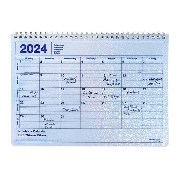 マークス 手帳 2024 スケジュール帳 2024年1月始まり 月間ブロック B5変型 ノートブックカレンダー・M