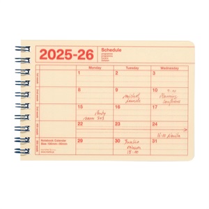 マークス 手帳 2025 スケジュール帳 2025年4月始まり 月間ブロック B7変形 ノートブックカレンダー・SS