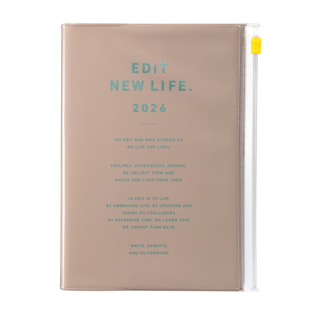 EDiT 手帳 2026 スケジュール帳 2026年4月始まり 1日1ページ B6変型