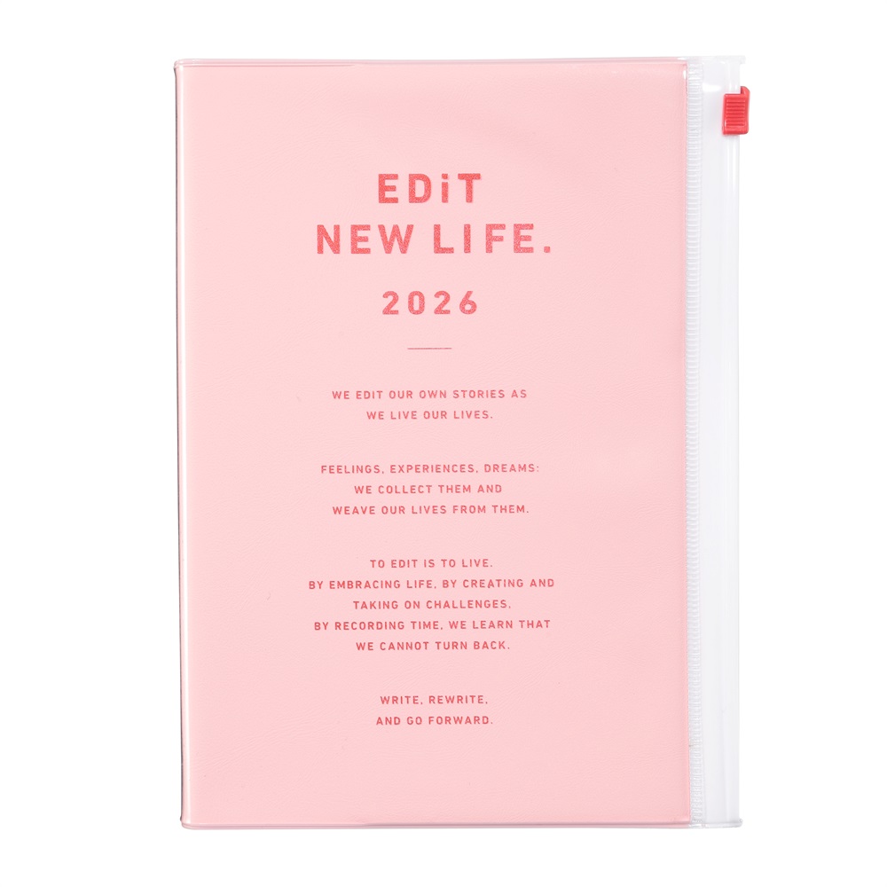EDiT 手帳 2026 スケジュール帳 2026年4月始まり 1日1ページ B6変型