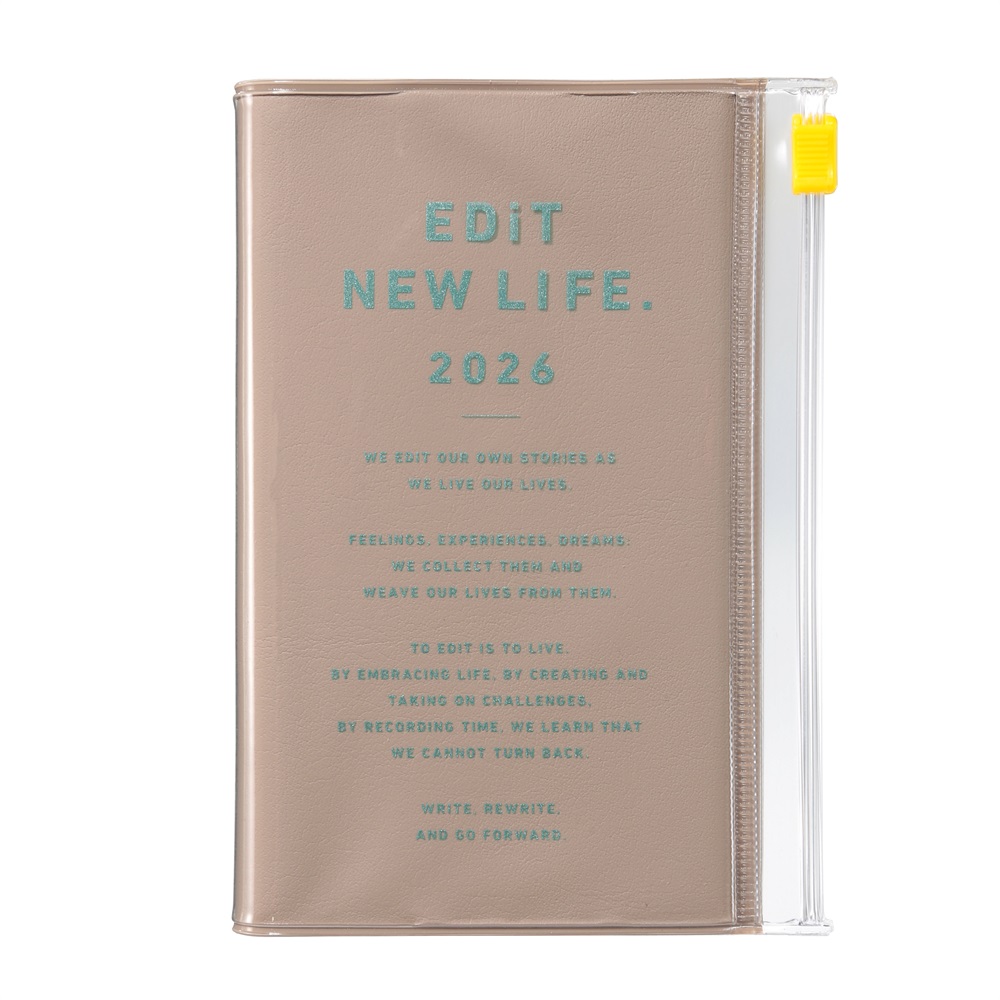 EDiT 手帳 2026 スケジュール帳 2026年4月始まり 1日1ページ B7変型