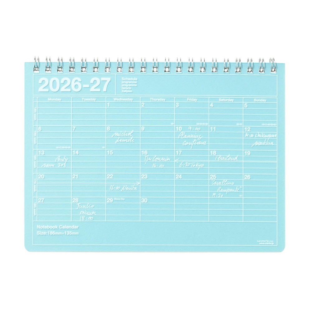 マークス 手帳 2026 スケジュール帳 2026年4月始まり 月間ブロック B6