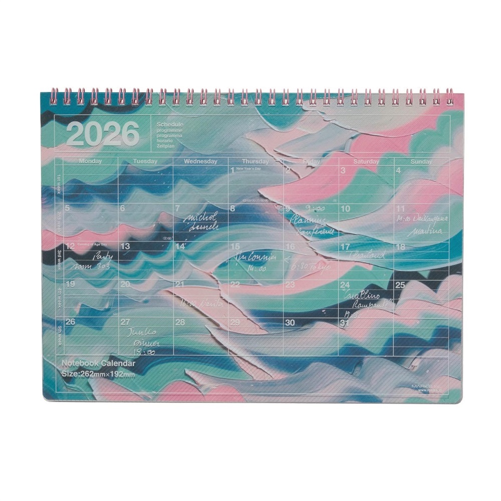 マークス 手帳 2026 スケジュール帳 2026年1月始まり 月間ブロック B5