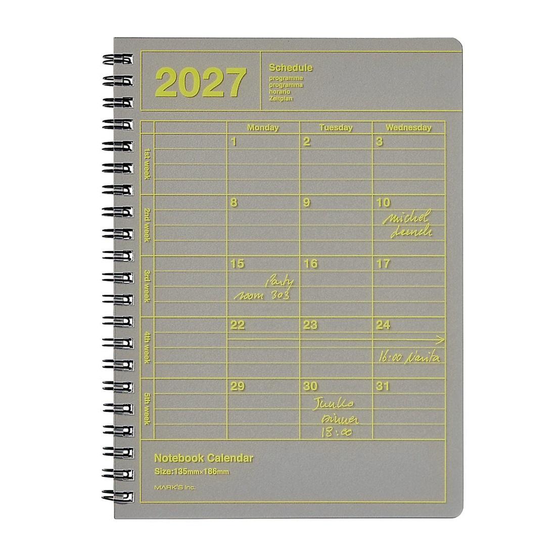 オンライン限定】マークス 手帳 2027 スケジュール帳 2027年1月始まり