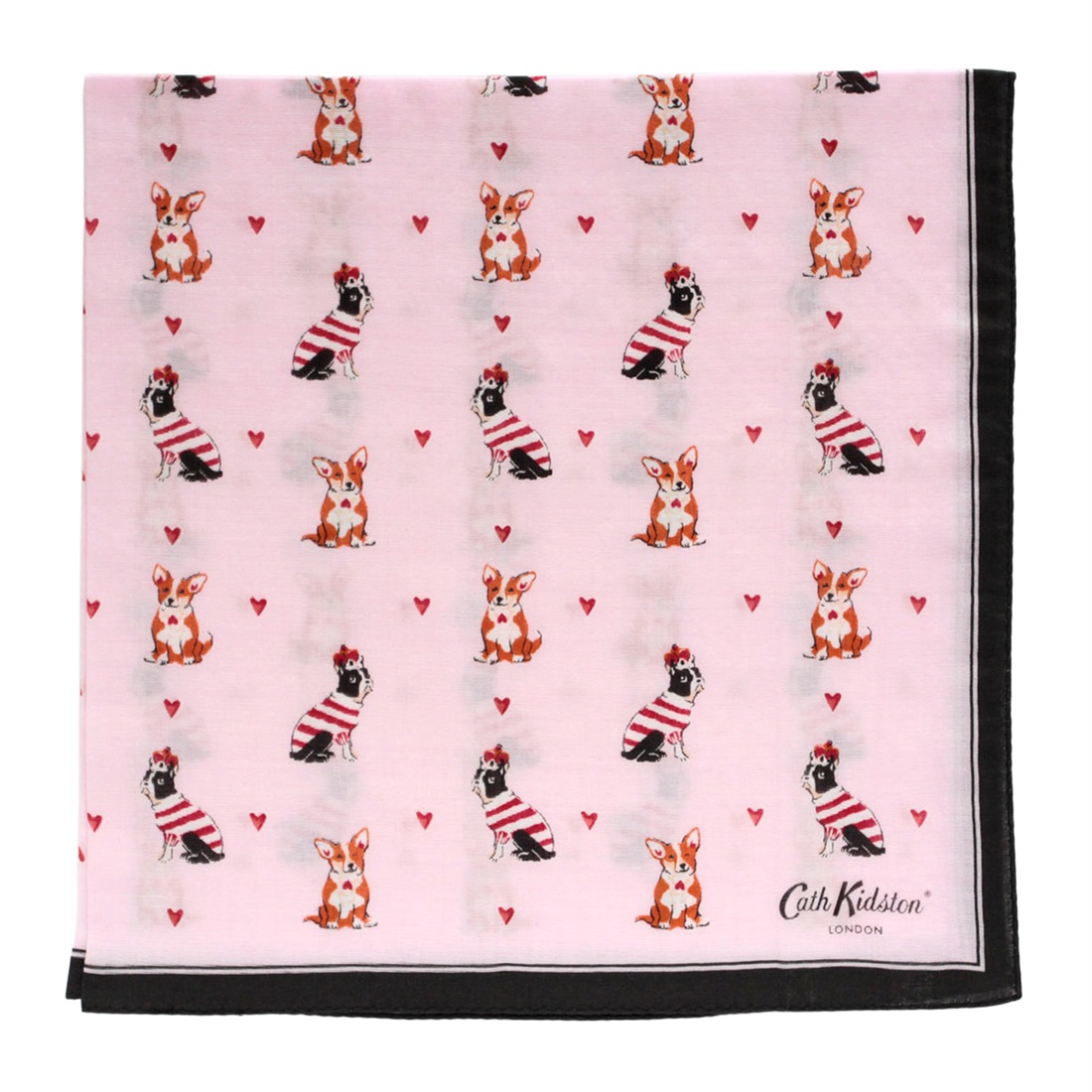 キャス キッドソン 大判ガーゼハンカチ ＜ROYAL FRIENDS・ピンク