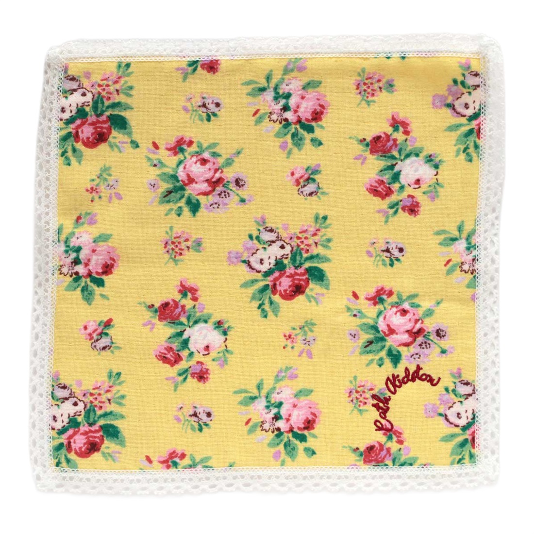 こりすのはんかち キャス キッドソン 大判ガーゼタオルハンカチ ＜ICON FLORAL・イエロー