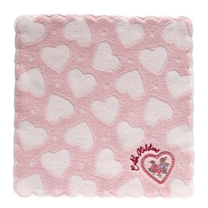 キャス キッドソン 大判タオルハンカチ ＜LACE HEARTS TILE・アイボリー＞