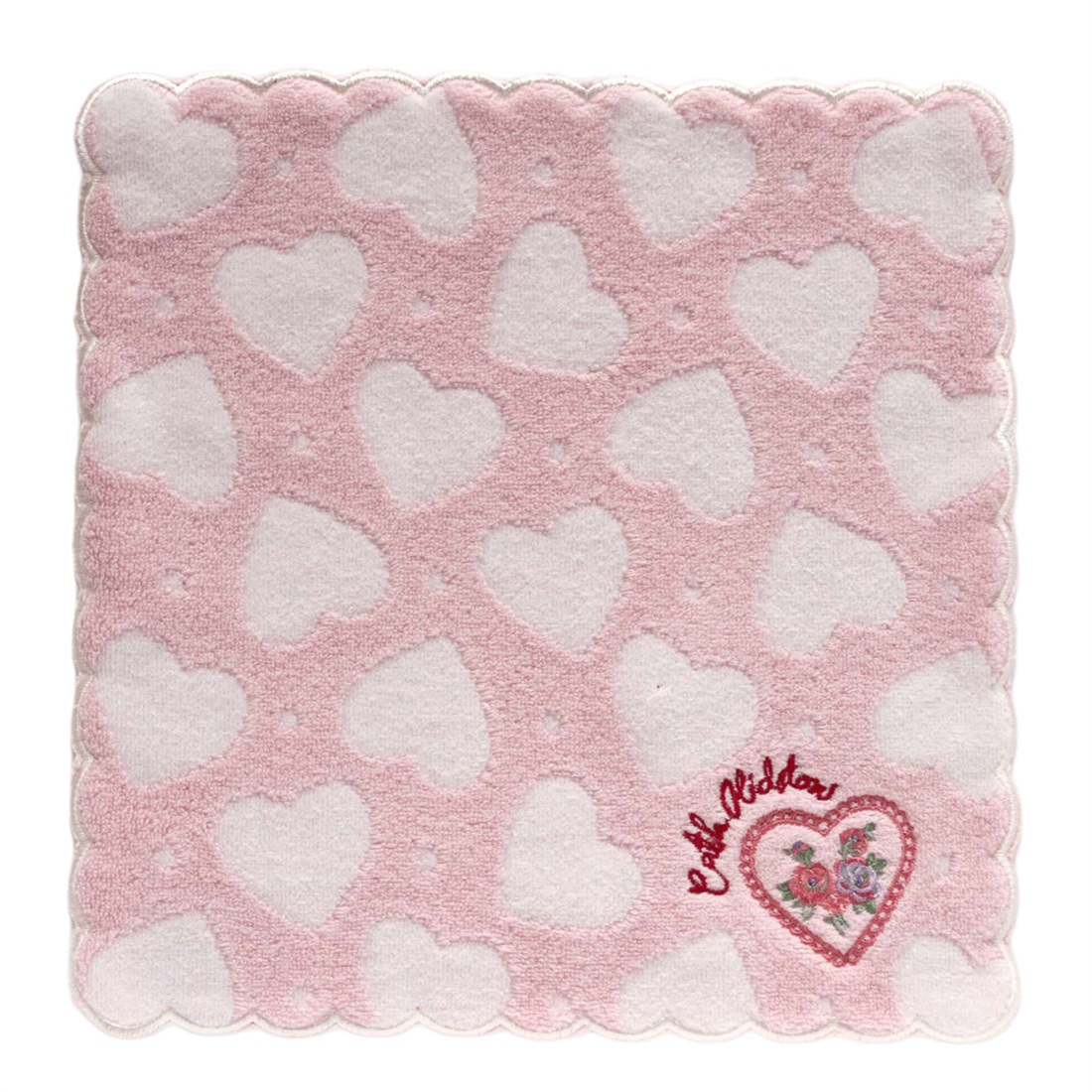 キャス キッドソン 大判タオルハンカチ ＜LACE HEARTS TILE