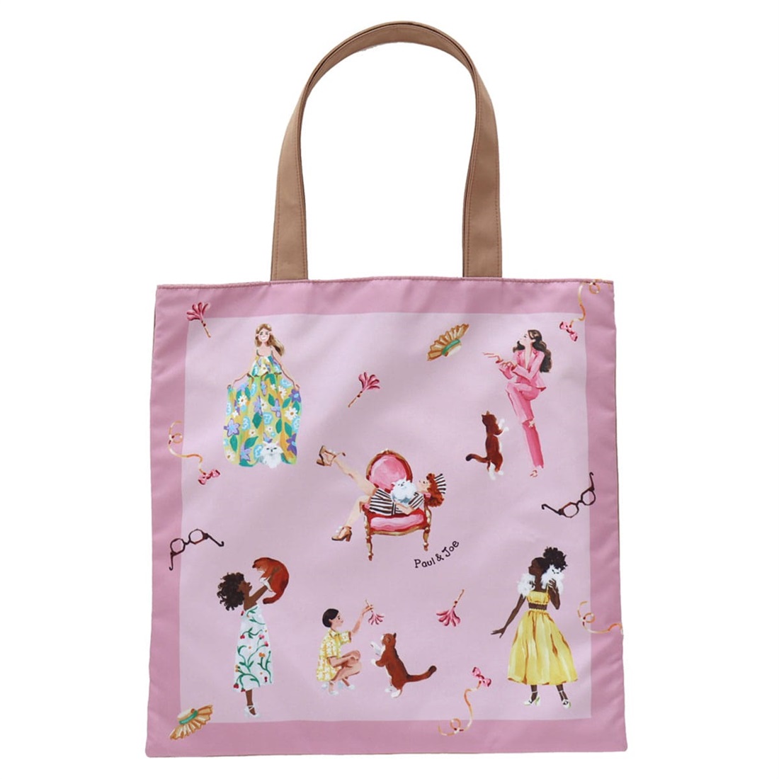 ピンク GGロゴ エコバッグ ぬいぐるみ付き ポール ＆ ジョー アクセソワ エコバッグ ＜ガールとジプシー