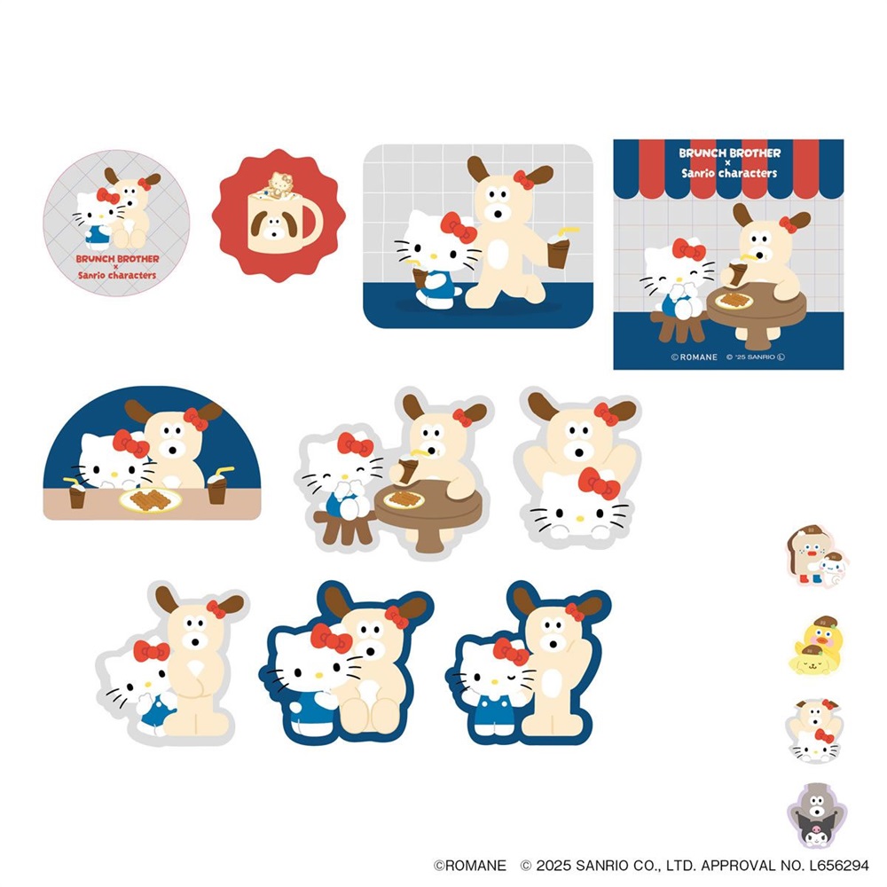 ブランチブラザーxサンリオキャラクターズ フレークステッカー