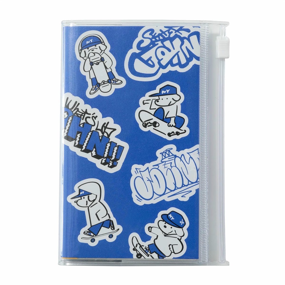 入手困難★新品未使用★超レア【YouTube 金色ロゴ入り】青色表紙ノート未開封 EDiT スケータージョン 手帳用紙を使った小さな方眼ノート・B7