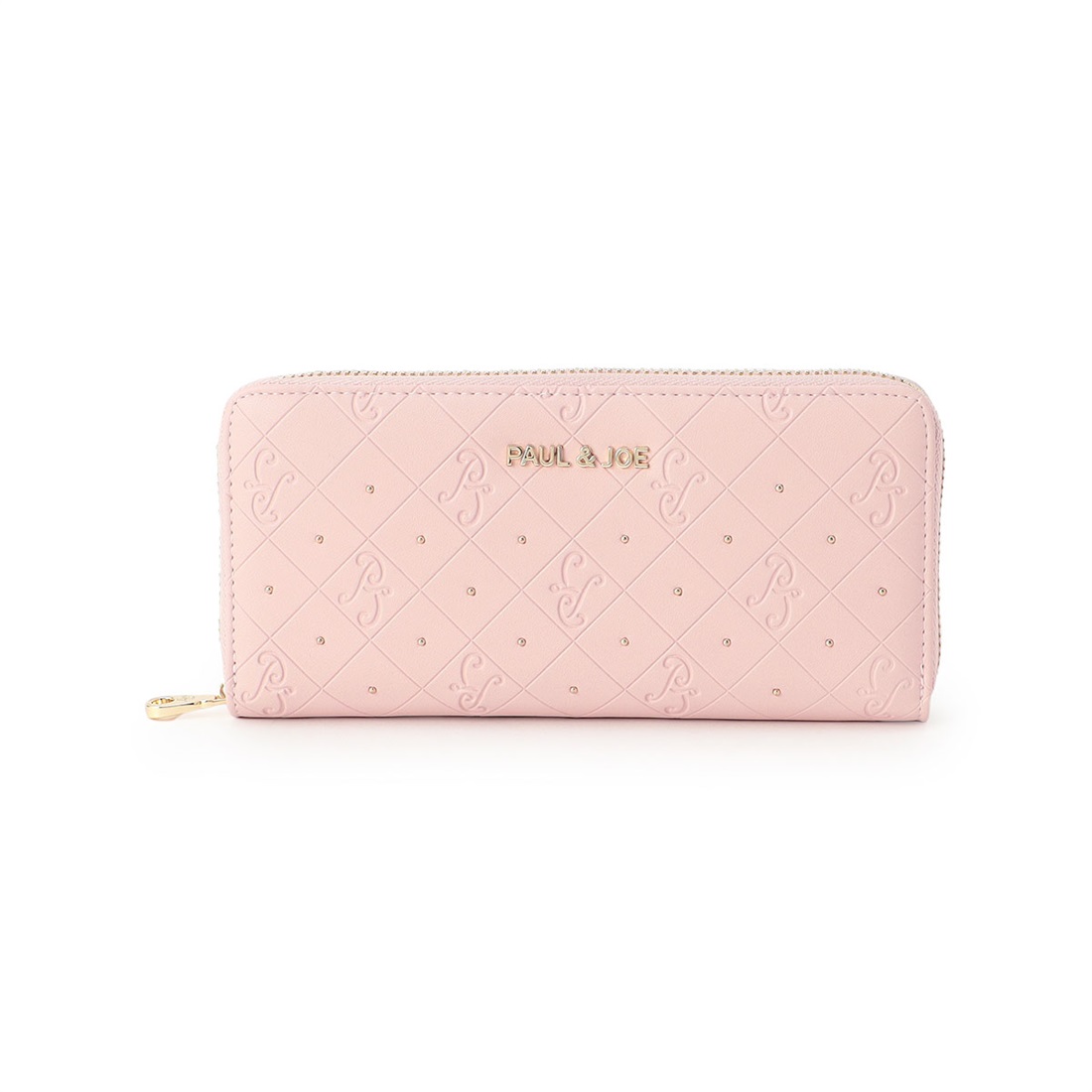 ポール ＆ ジョー アクセソワ ラウンド束入れ＜ロゴ エンボス・ピンク