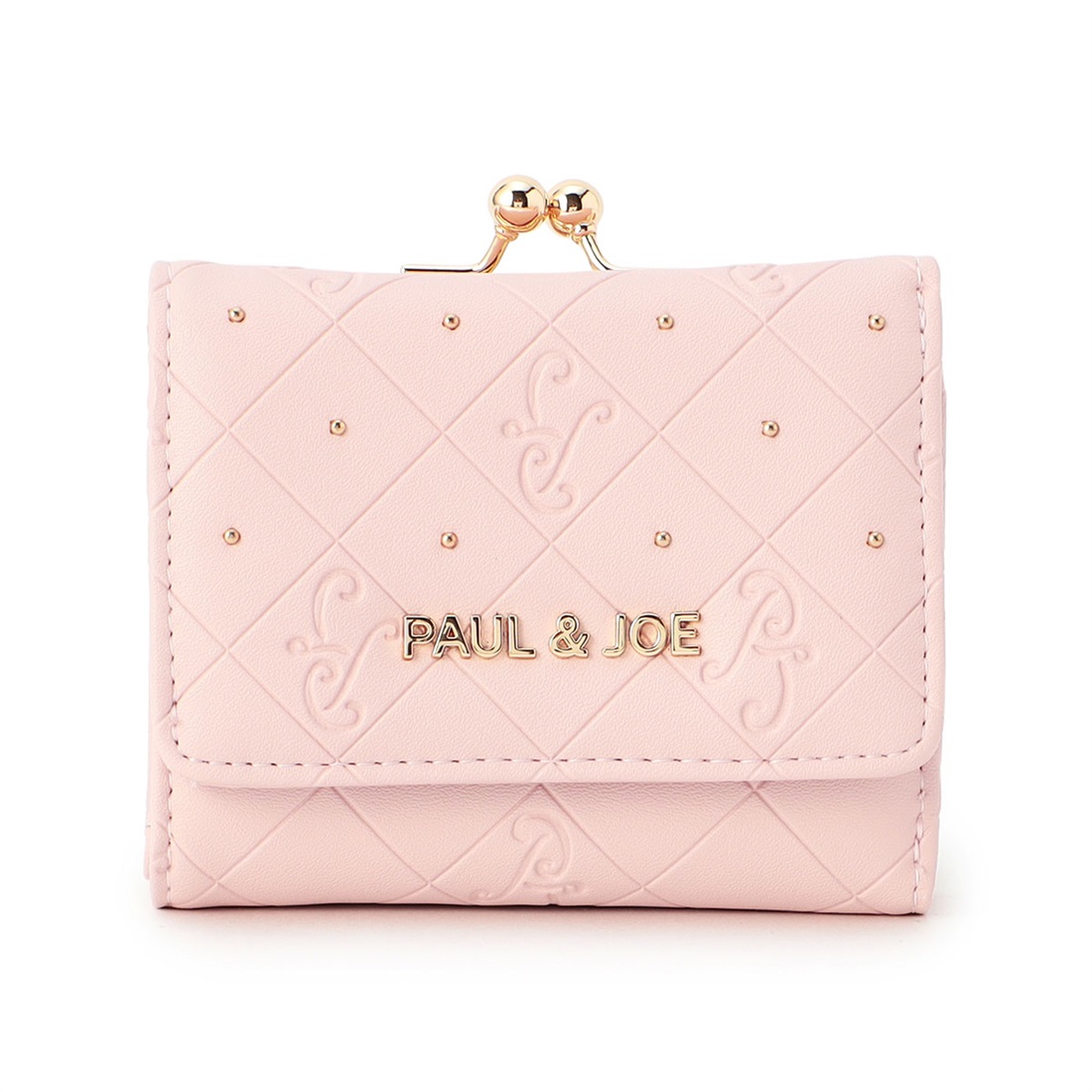 ポール ＆ ジョー アクセソワ 口金ミニ財布＜ロゴ エンボス・ピンク