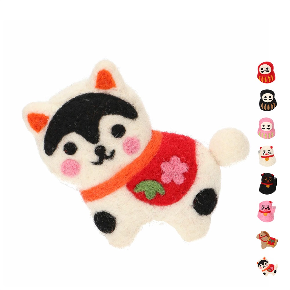 ネパールから届いたエシカルなフェルトこもの フェルトマスコット 日本