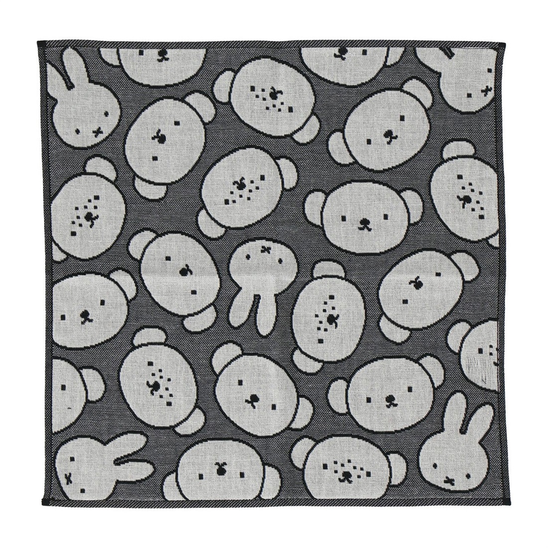 ミッフィー 三重ガーゼハンカチ ＜モノクロ・ミッフィー＆ボリス
