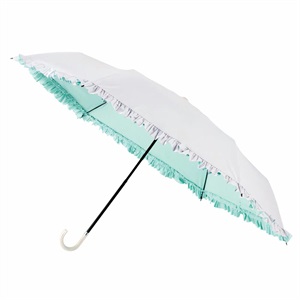 estaa 遮光折傘 Beauty Shield 無地フリル 54cm