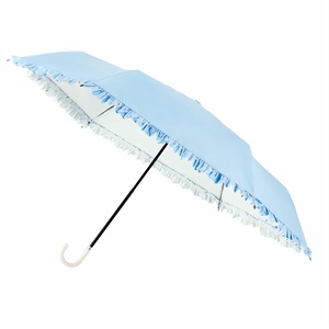 estaa 遮光折傘 Beauty Shield 無地フリル 54cm