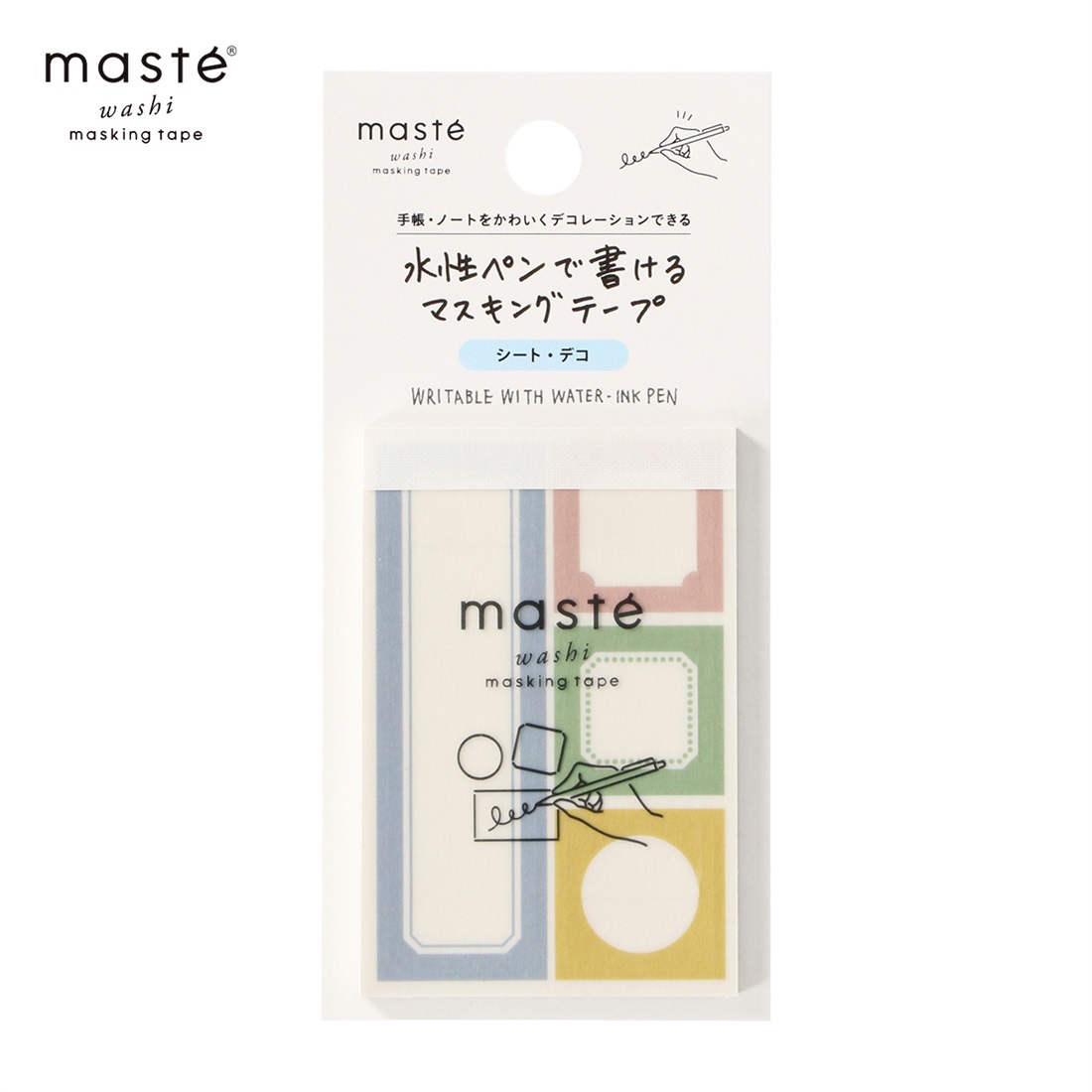 マステ」 マークス 水性ペンで書けるマスキングテープ・シート・デコ