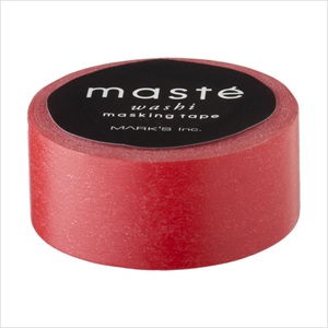 「マステ」 マークス マスキングテープ･ベーシック IMPRESSIVE TONE ＜レッド＞