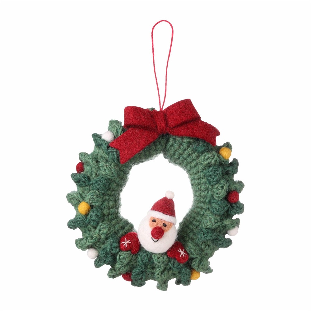 マークス　ネパール　フェルトクリスマスリース ネパールから届いたエシカルなニットこもの ニットリース マークス