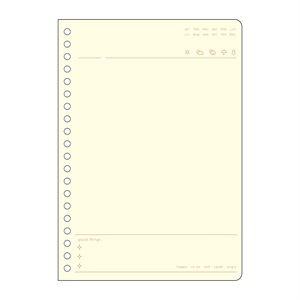 【パピノット５点以上で送料無料】パピノット 日付フリー・1日1ページリフィル・A5 クリーム ＜テラコッタ＞